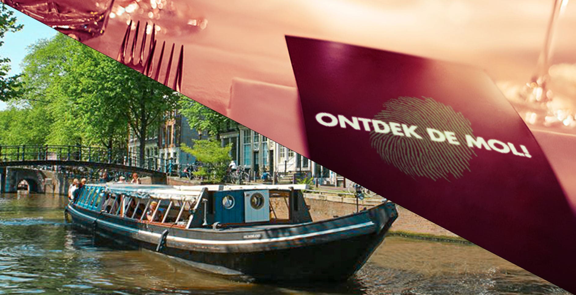 arrangement borrelboot wie is de mol diner