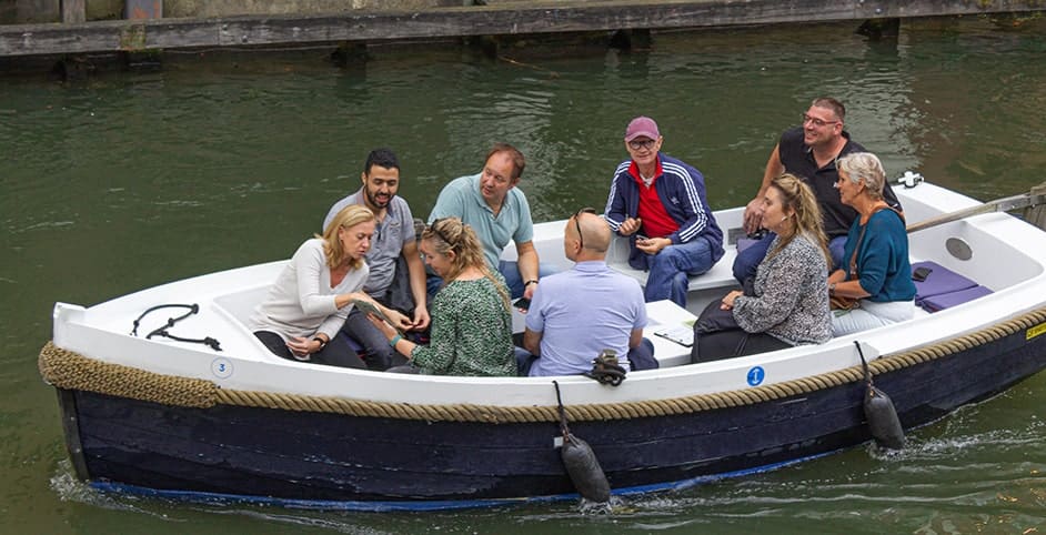 Canal Escape teamuitjes bootje varen Haarlem